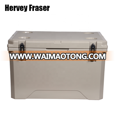 80L Camo food storage cooler box with food grade PE material for camping picnic cooler bags