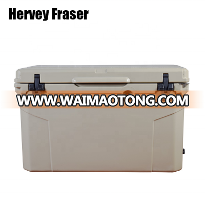 75QT FDA cooler box supplier Food Use and PE Material rotomolded coolers with pu foam insulation